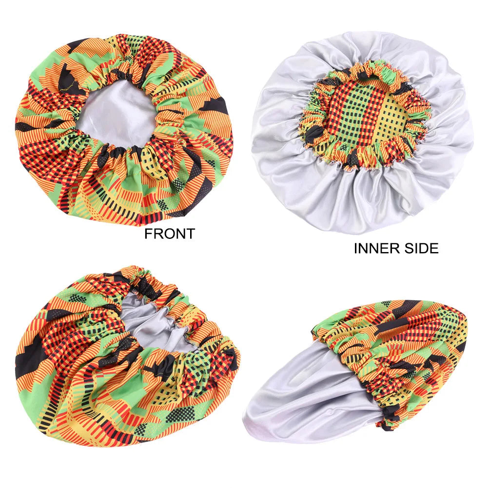 Silk Dreams: Luxe Printed Bonnet for Style