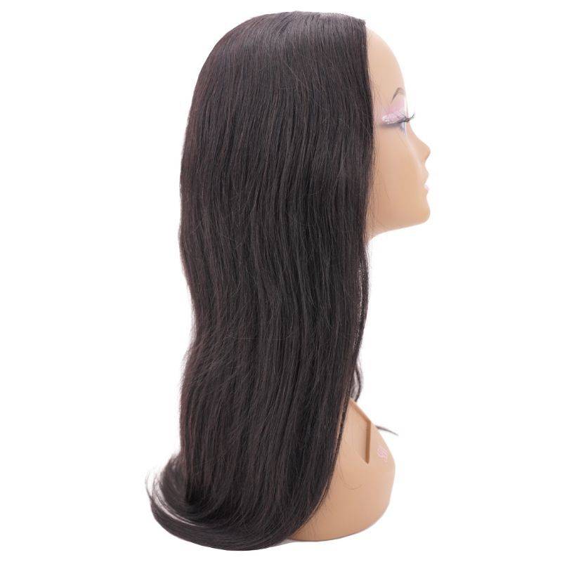 Brazilian Silky Straight U-Part Wig Hair: Natural 1B Human Hair Hair Grade: VIRGIN HAIR Style: Silky Straight Wig: U-Part Density: 130% Coloring: Can lift to #27 Length: 10″- 22″
